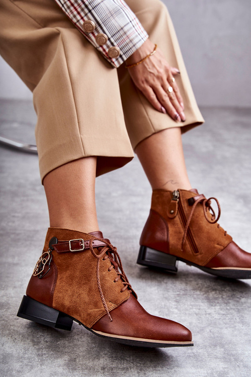 Жіночі шкіряні черевики Maciejka 5743A-29 Коричневі