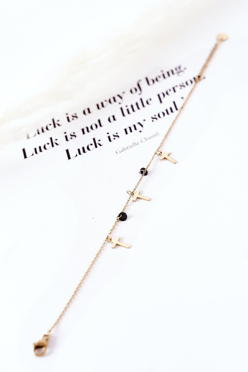 Браслет Ланцюжок З Хрестами Золотий