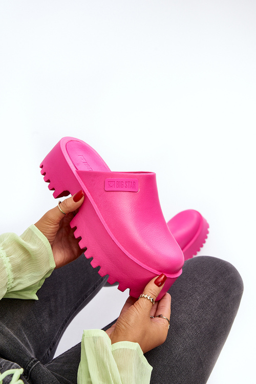 Жіночі шорти на масивній підошві Big Star NN274019 Фуксія