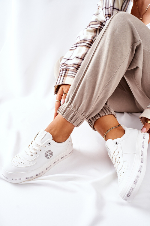 Шкіряні кросівки на платформі BIG STAR II274075 Білі