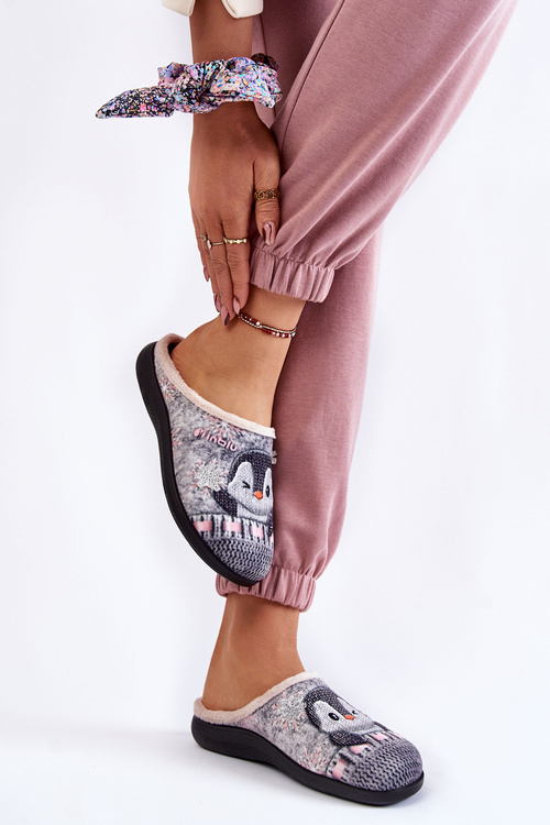 Жіночі домашні тапочки Penguins Inblu EC-81-025 Grey