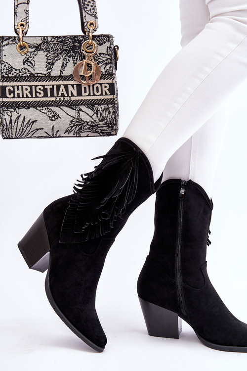 Жіночі низькі ковбойські черевики Black Elyse