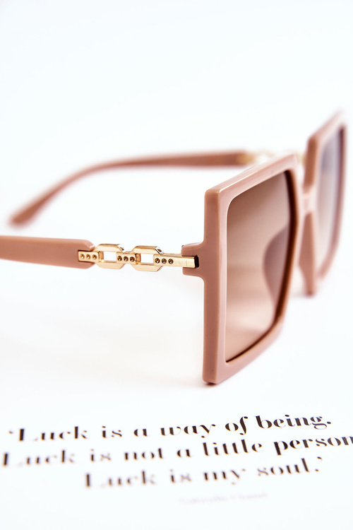 Великі квадратні сонцезахисні окуляри V130043 Рожеві