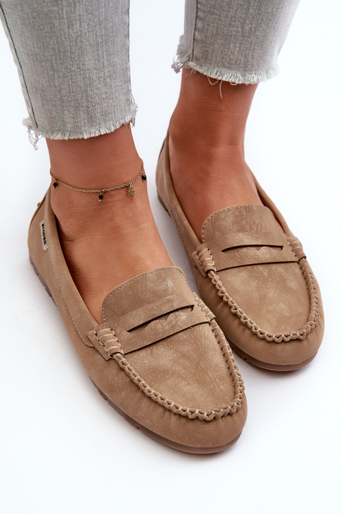 Жіночі бежеві лофери зі штучної шкіри Celoria