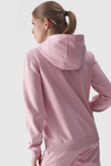 Жіноча толстовка на блискавці, бавовна 4F, рожева 4FWMM00TSWSF1467-56S