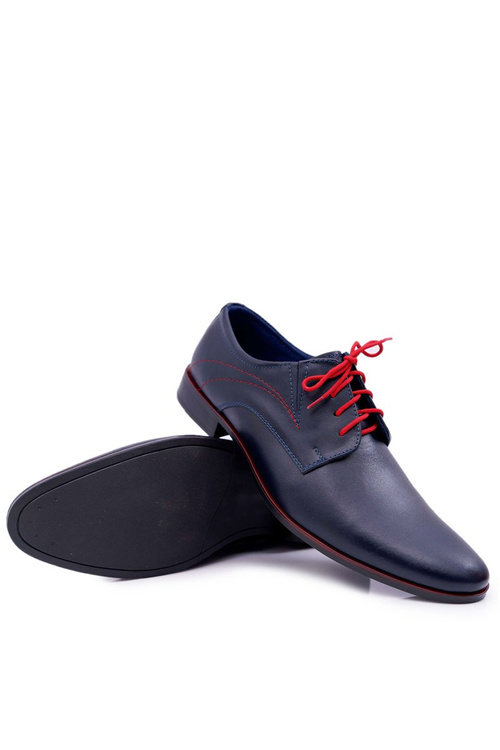 Чоловічі елегантні шкіряні напівчеревики Menelaos Blue