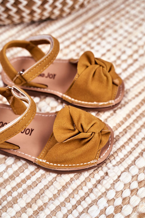 Дитячі босоніжки на липучці Жовті Гуфі