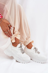 Жіночі Кросівки На Платформі З Декоративним Шнурівкою Білі Evalianne