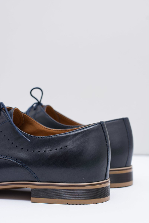 Елегантні чоловічі темно-сині напівчеревики Damoste