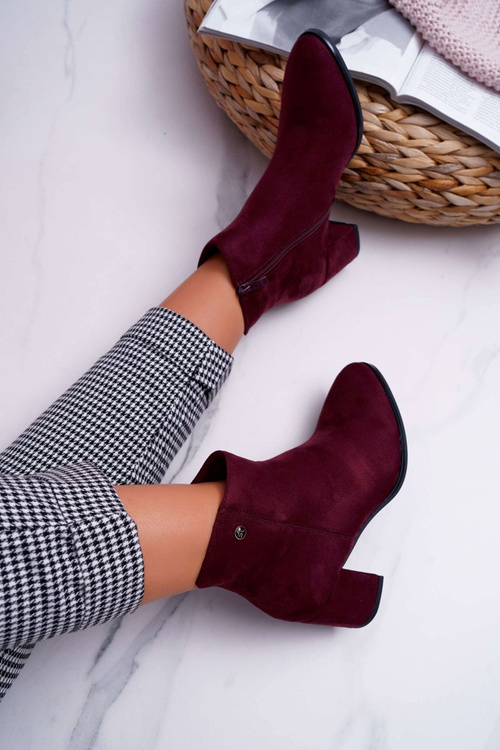 Жіночі чоботи на підборах Sergio Leone Maroon BT520