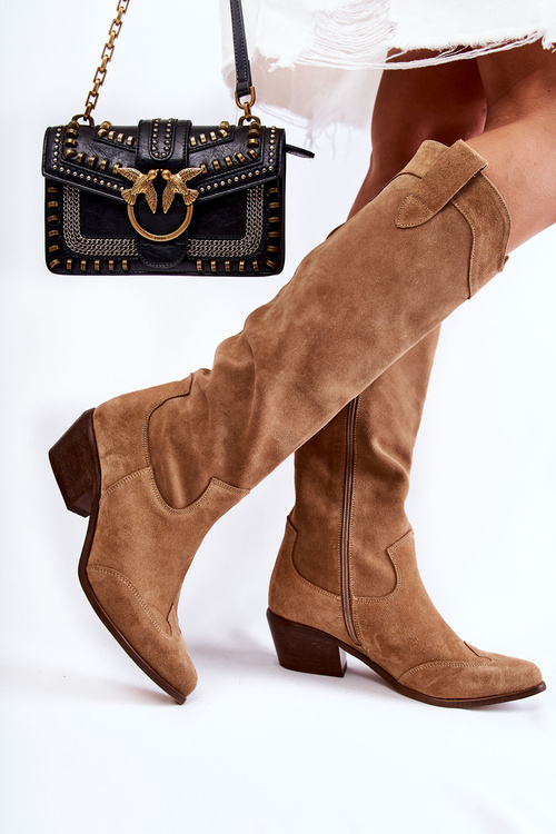 Жіночі черевики на підборах Lewski Shoes 3235 Бежеві