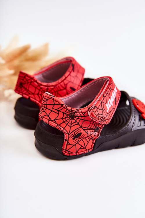 Дитячі світлі босоніжки з декором Black-Red Trusty