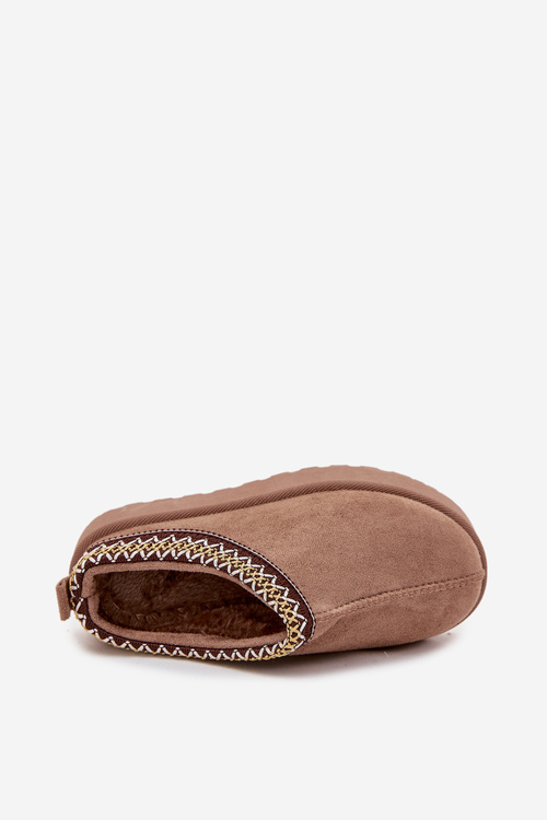 Дитячі молодіжні зимові черевики з вишивкою на платформі Khaki Jolisse