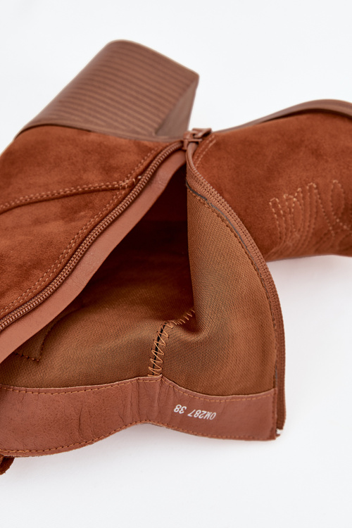 Жіночі ковбойські ботильйони на каблуку Camel Jessa