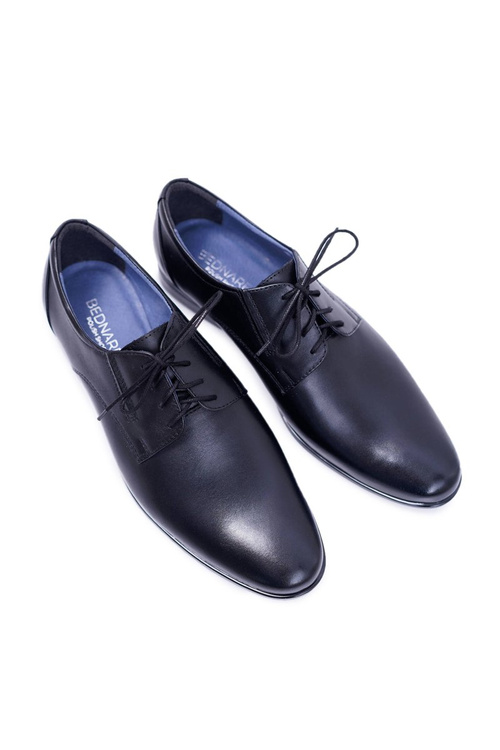 Чоловіче шкіряне елегантне ділове взуття Bednarek Black Franko