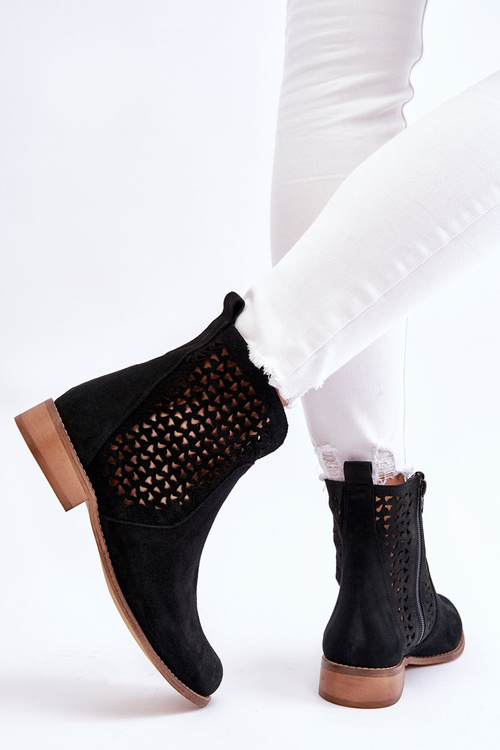 Замшеві чоботи Nicole 2791/028 Black