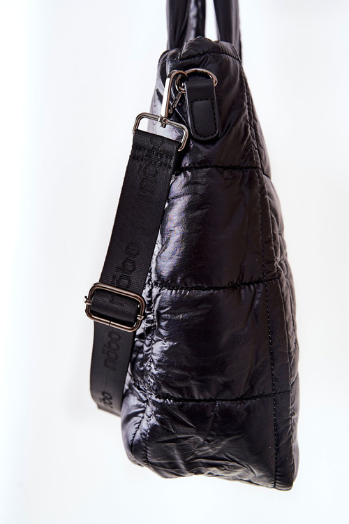 Сумочка на стьобаному ремінці NOBO L3030 Чорна