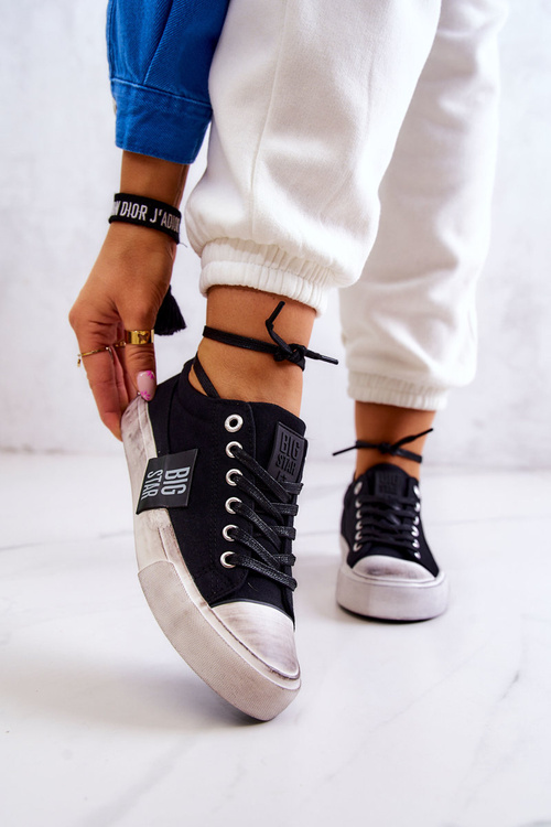 Жіночі кросівки BIG STAR JJ274354 Чорно-білі