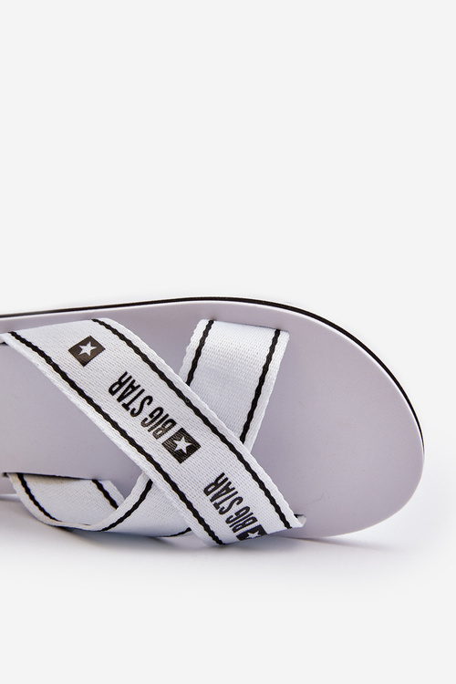 Жіночі шльопанці на поролоновій підошві Big Star NN274A509 білі