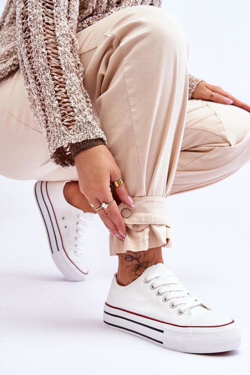 Жіночі кросівки на масивній платформі White Ember