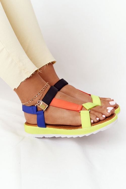 Босоніжки жіночі на гумовій підошві різнокольорові незнайомки