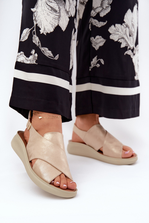 Жіночі Сандалі З Еко Шкіри Золоті Tosmelia