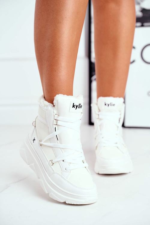 Жіночі зимові черевики Кросівки білі Missy