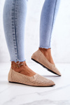 Жіночі ажурні балетки Сліпони Бежеві Rosario