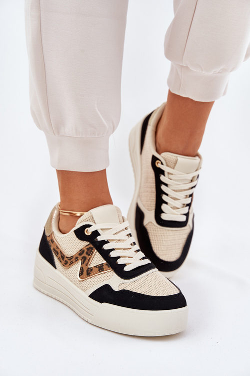 Жіночі Спортивні Черевики На Платформі Пантера Чорні Lorori