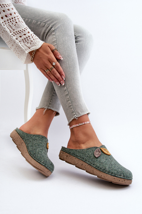 Жіночі повстяні тапочки Inblu ED000013 Зелений