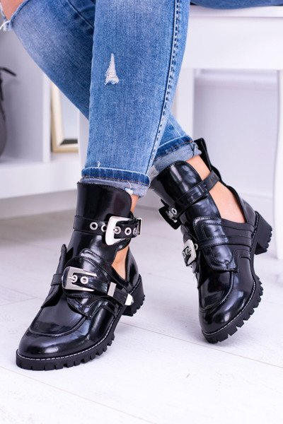 Чоботи з вирізом для дівчини Lu Boo Black Rock