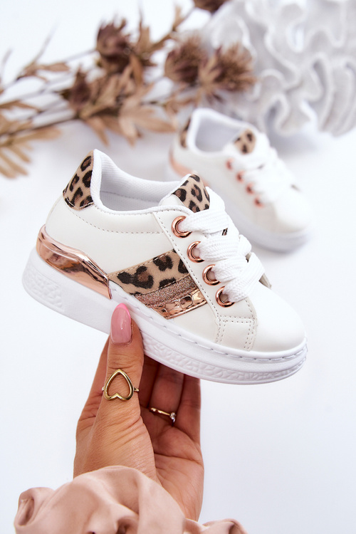Шкіряне спортивне взуття Leopard White Trixie