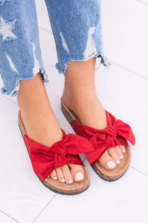 Жіночі шльопанці з картону з червоної пробки Dominica