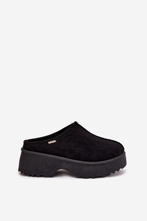 Жіночі низькі сніжні чоботи на платформі чорні Yrenna