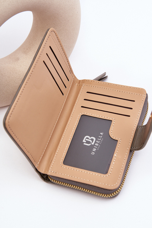 Портмоне жіноче з екошкіри сірий малюнок