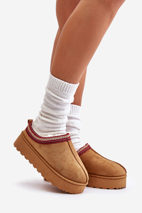 Жіночі зимові черевики на платформі, утеплені хутром Camel Remenia