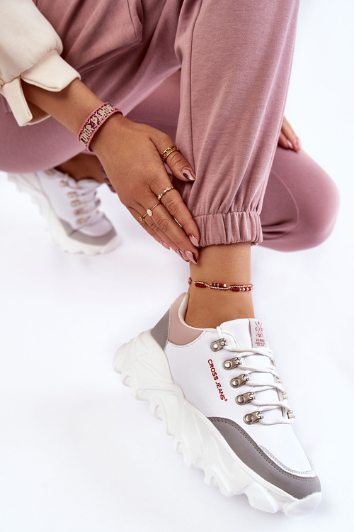 Жіночі кросівки на платформі Cross Jeans KK2R4071C Білі