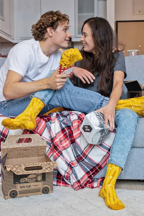 Веселкові шкарпетки Картопля фрі на винос 4 пари