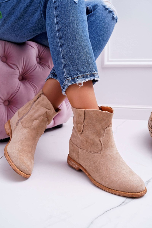Чоботи жіночі на анкорі бежеві Evana