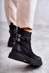 Жіночі утеплені черевики Jodhpur з поясом Чорні Jose