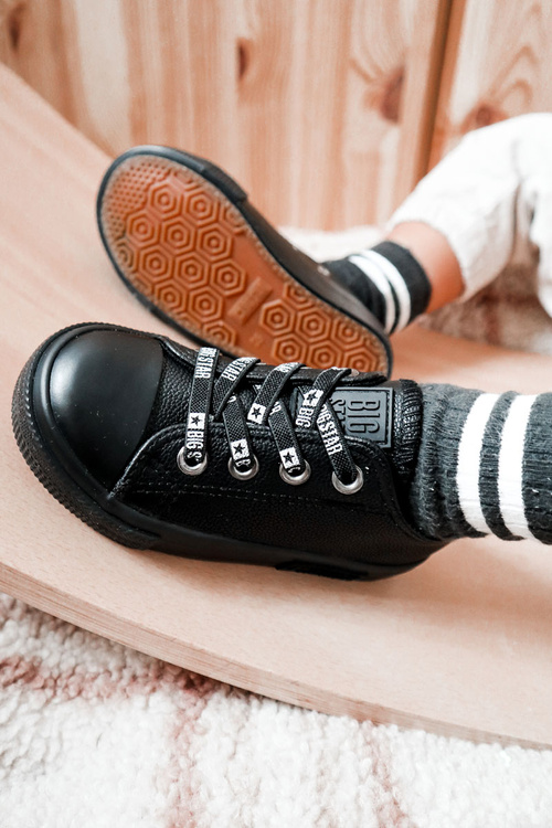 Дитячі шкіряні кросівки BIG STAR KK374061 Чорні