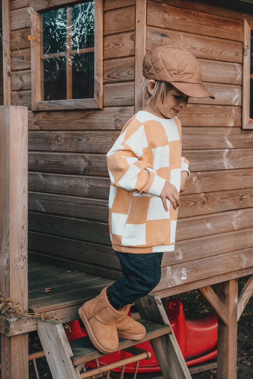 Дитячі зимові черевики для розминки хакі губі