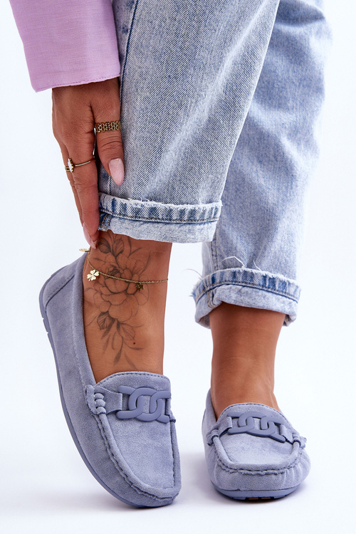 Жіночі модні замшеві мокасини Blue Rabell