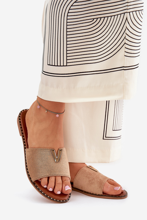 Жіночі Сандалі На Плоскому Каблуці З Декоративними Деталями Хакі Саліна