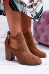 Жіночі весняні ажурні чоботи на підборах Camel GoodDay