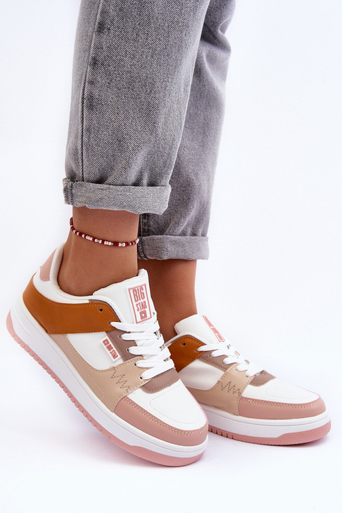 Жіночі спортивні кросівки Big Star MM274355 Коричнево-рожеві