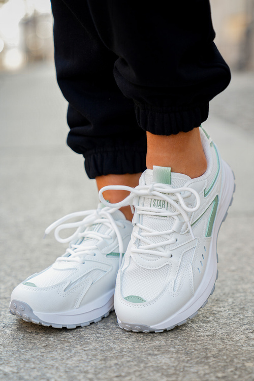 Жіноче Спортивне Взуття Big Star NN274A095 HI-POLY SYSTEM Біло-Зелене