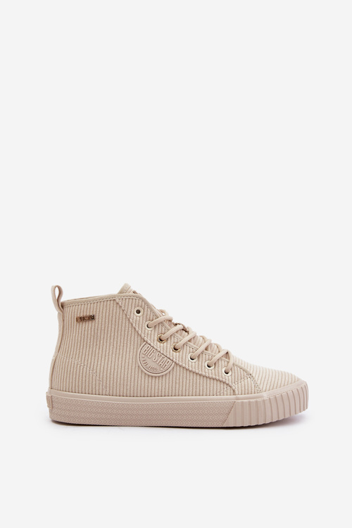 Утеплені вельветові жіночі кросівки Big Star OO274771 Hi-Poly System Beige