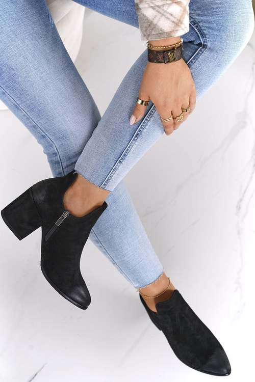 Чоботи жіночі на каблуці Vinceza 21-10558 Чорні