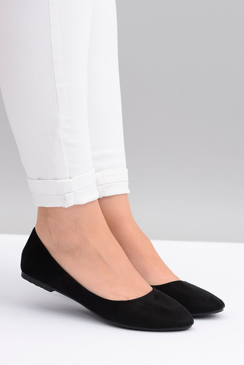 Чорні жіночі балетки Suede Buenos